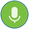 Microphone on, green