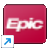 Epic Hyperspace desktop icon, red